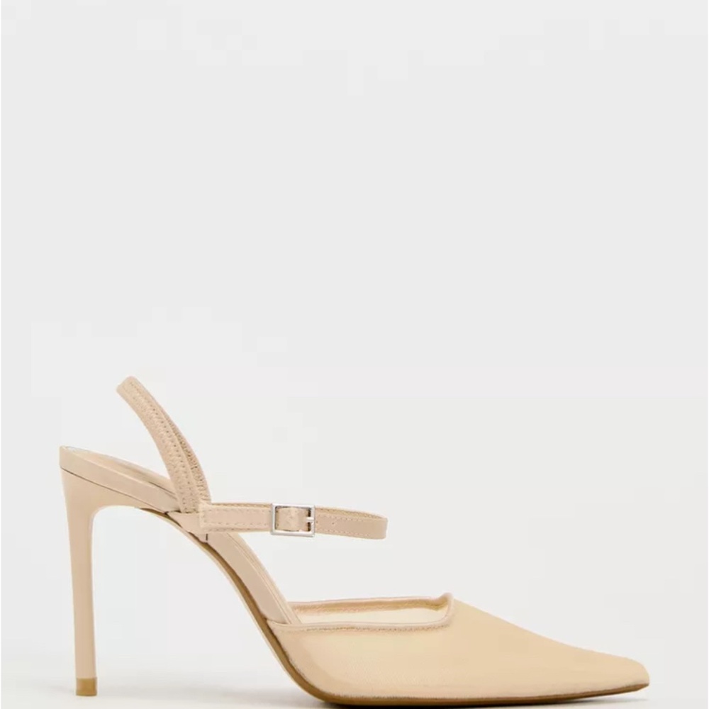 ZARA Mesh and Satin Heels